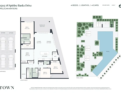 1503/18 Spitfire Banks Drive, Pelican Waters, Sunshine Coast, 4 침실, 2 욕실, Unit