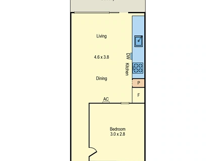 1414/52 Park Street, South Melbourne, Melbourne CBD, 1部屋, 1バスルーム, Apartment