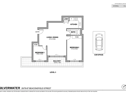 28/79-87 Beaconsfield Street, Silverwater, Parramatta (Northwest suburbs), 2 Schlafzimmer, 1 Badezimmer, Apartment