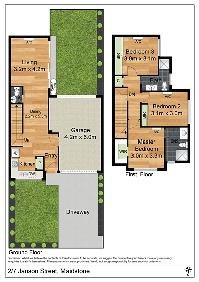 2/7 Janson Street, Maidstone, VIC 3012, 3 Bedrooms, 2 Bathrooms, Townhouse