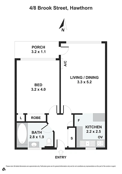 4/8 Brook Street, Hawthorn, VIC 3122, 1 slaapkamers, 1 badkamers, Apartment