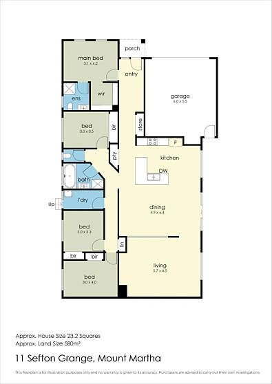 11 Sefton Grange, Mount Martha, VIC 3934, 4房, 2浴, House