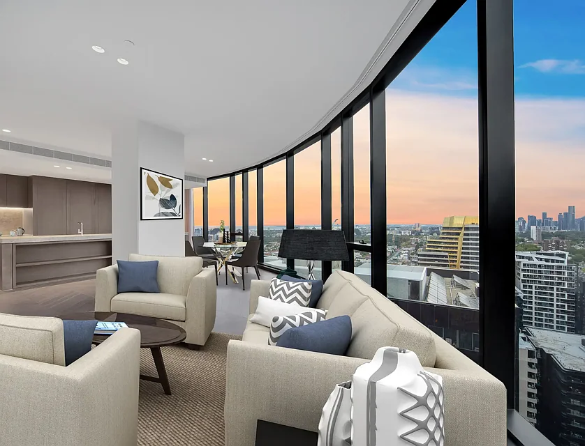 2701/1 Almeida Crescent, South Yarra, Inner East Melbourne, 3 Kuwarto, 2 Banyo, Apartment