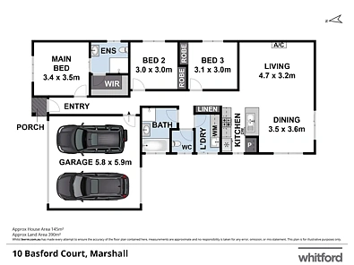 Plano ng Bahay - 10 Basford Court, Marshall, VIC 3216