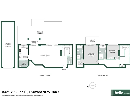 105/1-29 Bunn Street, Pyrmont, Sydney CBD, 2 Bedrooms, 2 Bathrooms, Apartment