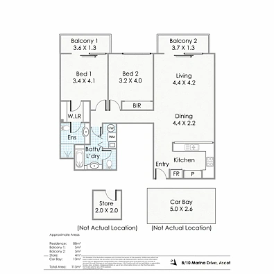 8/10 Marina Drive, Ascot, WA 6104, 2房, 2浴, Apartment