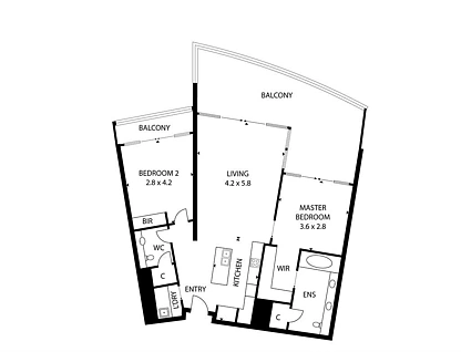 4602/4 The Esplanade, Surfers Paradise, Gold Coast, 2房, 2浴, Apartment