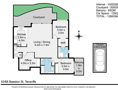 53/68 Beeston Street, Teneriffe, Brisbane - Inner City Region, 2 Bedrooms, 2 Bathrooms, Apartment