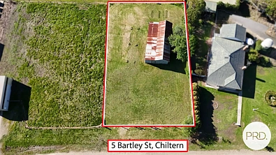 Aerial view - 5 Bartley Street, Chiltern, VIC 3683