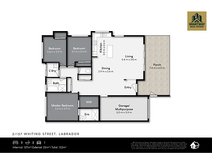 157 Whiting Street, Labrador, QLD 4215, 3房, 2浴, Apartment