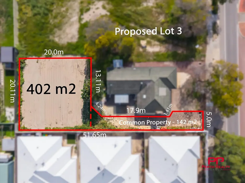 High Wycombe BUILD YOUR DREAM HOME ON A PRIVATE 402SQM REAR LOT