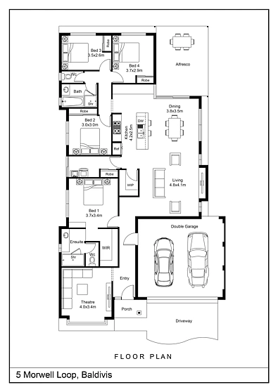 5 Morwell Loop, Baldivis, WA 6171, 4 phòng ngủ, 2 phòng tắm, House