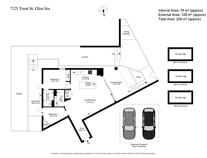 G07/25 Trent Street, Glen Iris, Inner East Melbourne, 2部屋, 2バスルーム, Apartment