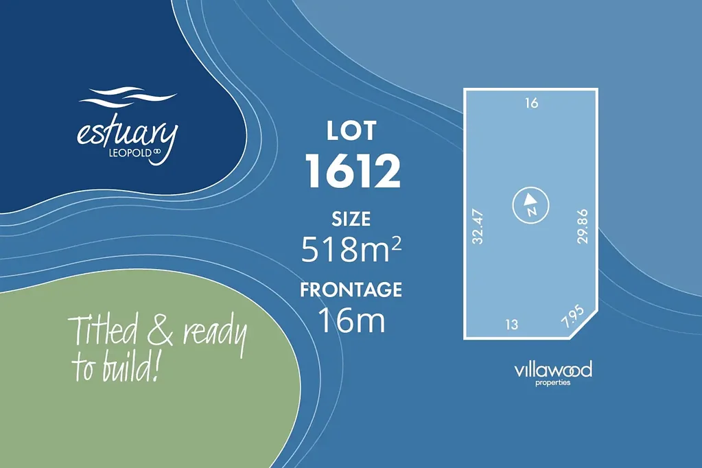 Leopold Ready to Build Titled Lot in Estuary Estate.