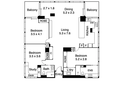 112/333 Beaconsfield Parade, St Kilda West, Melbourne CBD, 3 Kuwarto, 2 Banyo, Apartment