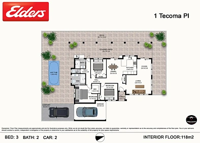 1 Tecoma Place, Banora Point, NSW 2486, 3房, 2浴, House