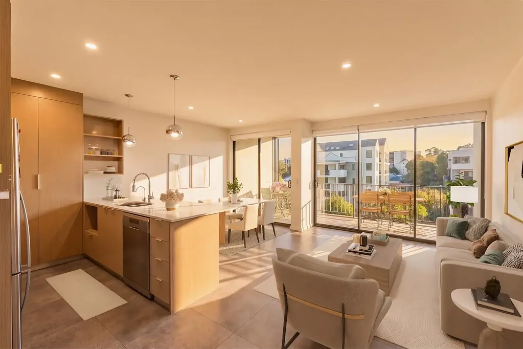 Kangaroo Point 2房 黄金地段低维护 西向采光充足 城市天际线景 现代装修精巧 两卧两卫私密 94平米实用 便利生活配套 Modern Living In The Marc