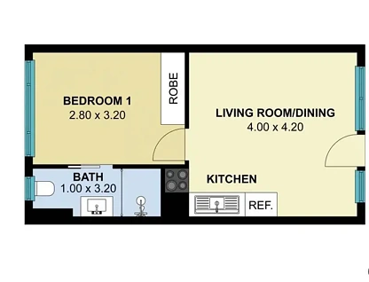 2/40 Waterloo Crescent, St Kilda, Melbourne CBD, 1 कमरे, 1 बाथरूम, Apartment