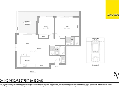 106/41-45 Mindarie Street, Lane Cove, Lower North Shore, 2 habitaciones, 2 baños, Unit