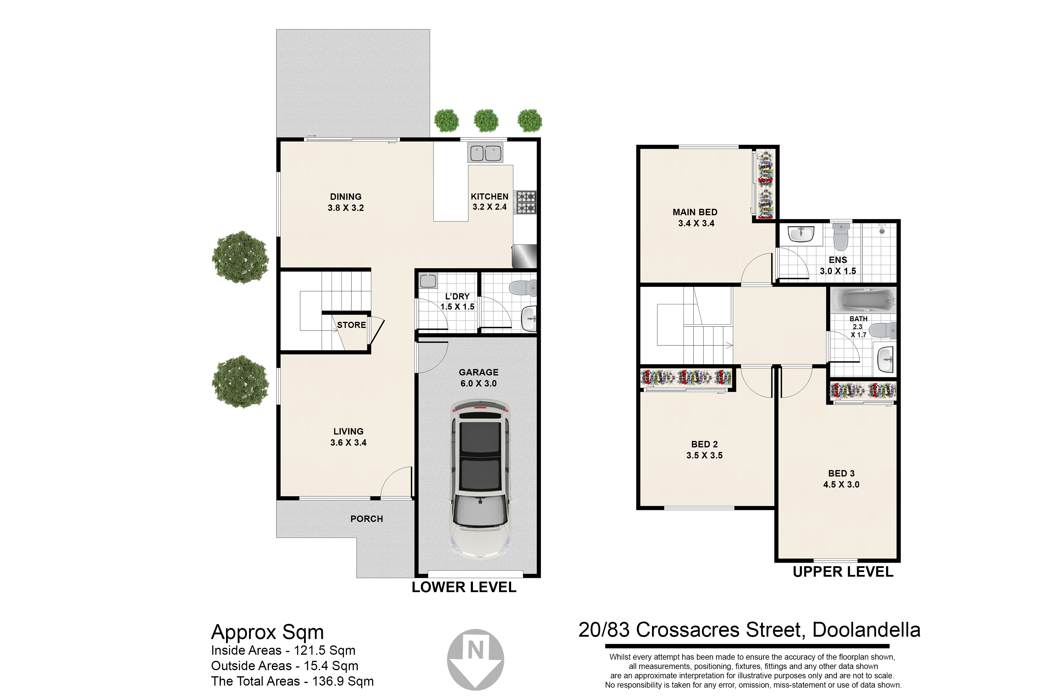 TOWNHOUSE 20 15 GRANDLY ST, DOOLANDELLA QLD 4077, 0 Schlafzimmer, 0 Badezimmer, Townhouse