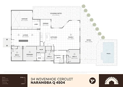 34 Wivenhoe Circuit, Narangba, QLD 4504, 4 slaapkamers, 2 badkamers, House