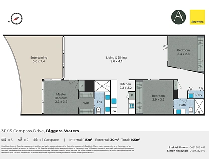 311/15 Compass Drive, Biggera Waters, Gold Coast, 3 phòng ngủ, 2 phòng tắm, Apartment