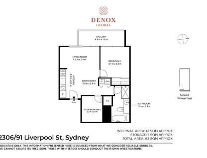 2306/91 Liverpool Street, Sydney, Sydney CBD, 1房, 1浴, Apartment