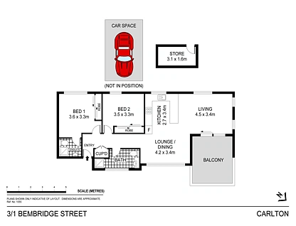3/1 Bembridge Street, Carlton, St George, 2 Bedrooms, 2 Bathrooms, Apartment