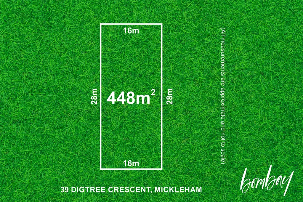 Mickleham Perfect rectangular corner block 16m x 28m (448m²) approximately