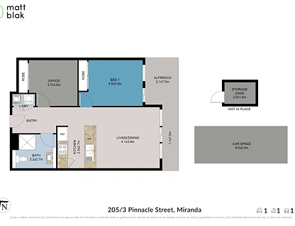 205/3 Pinnacle Street, Miranda, Sutherland Shire, 1 Schlafzimmer, 1 Badezimmer, Apartment