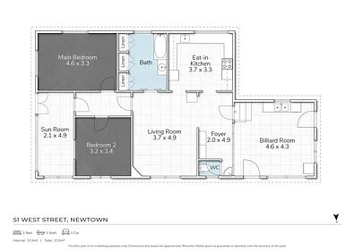 51 West Street, Newtown, QLD 4350, 2 slaapkamers, 1 badkamers, House