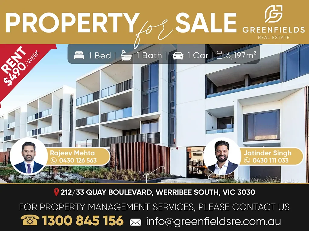 Werribee South 1બેડરૂમ Apartment For Sale – Prime Werribee South Location