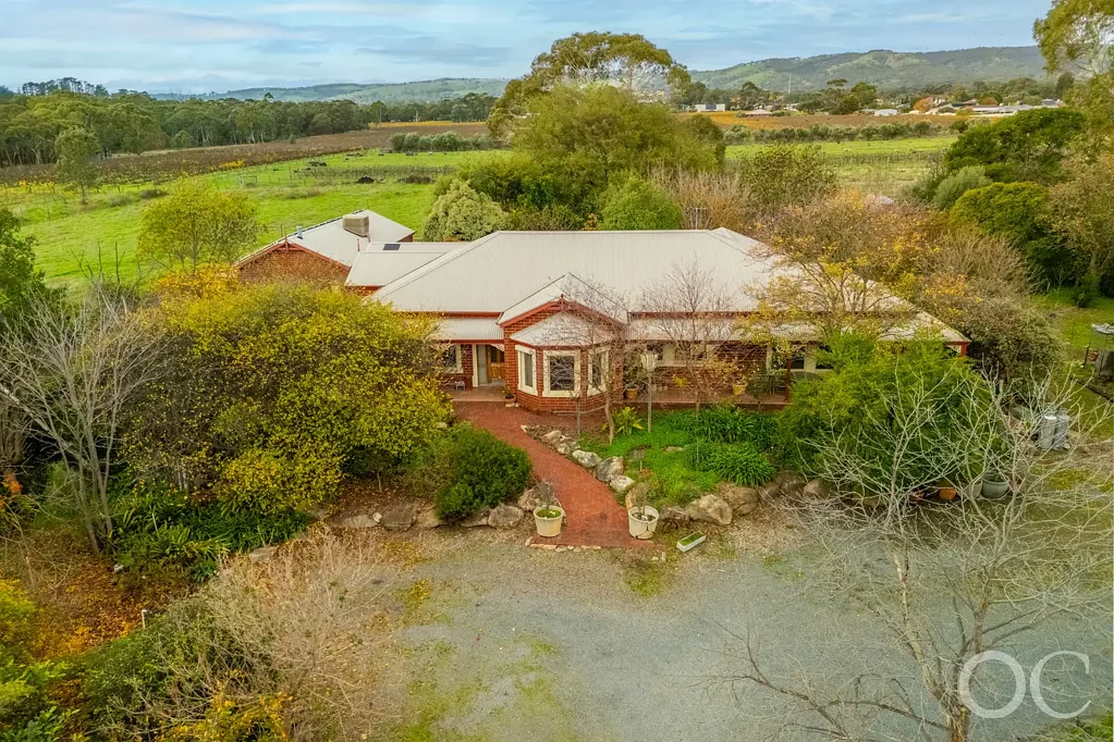Mclaren Flat Open the Door to Multi Generational Living on 14 Acres With Mega Shedding and Bore