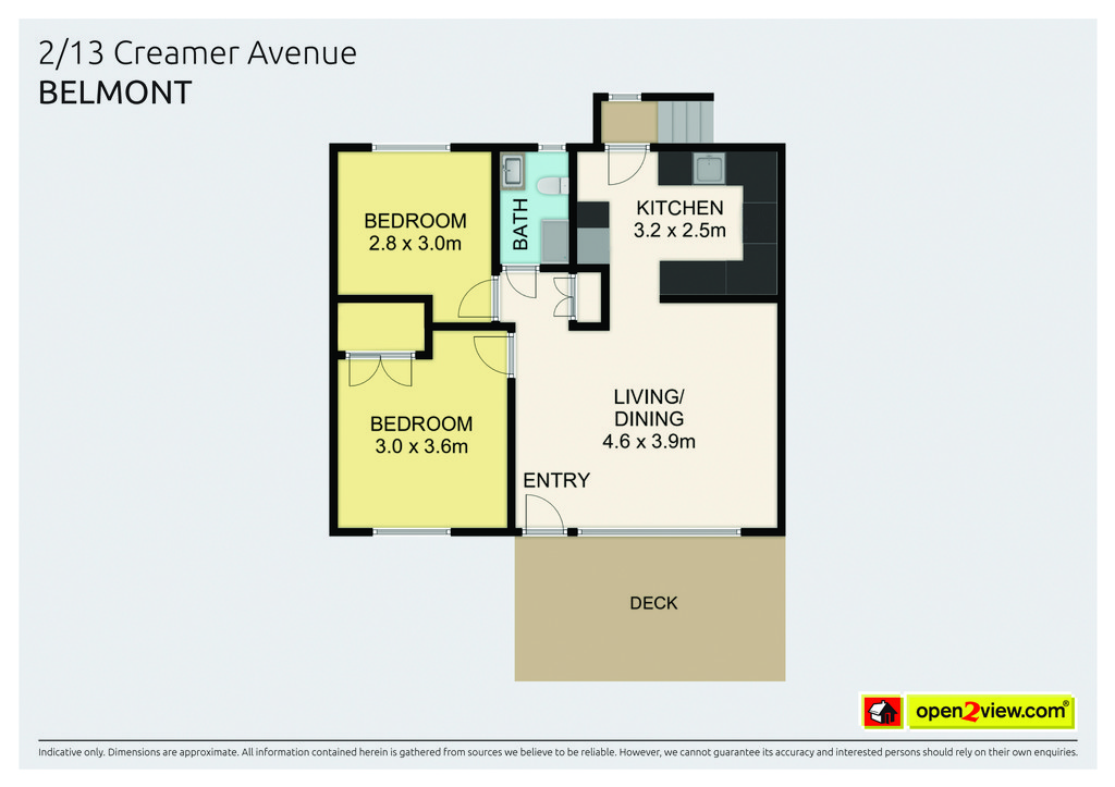 2/13 Creamer Avenue, Belmont, Auckland - North Shore, 2 침실, 1 욕실