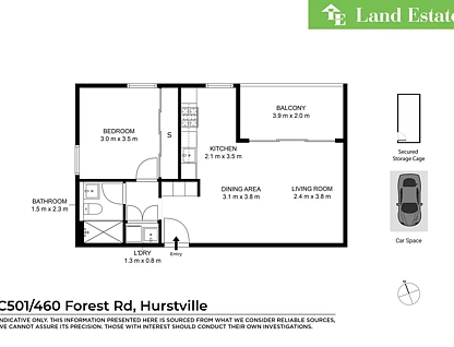C501/460 Forest Road, Hurstville, NSW 2220, 1部屋, 1バスルーム, Apartment