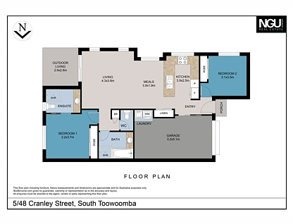5/48 Cranley Street, South Toowoomba, QLD 4350, 2 ਕਮਰੇ, 2 ਬਾਥਰੂਮ, Unit