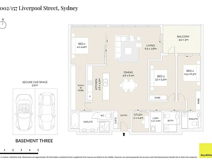 3002/157-167 Liverpool Street, Sydney, Sydney CBD, 3 phòng ngủ, 3 phòng tắm, Apartment