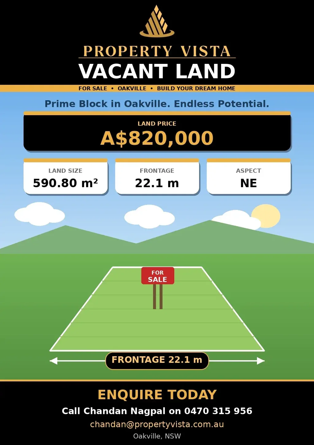 Oakville Registed and Flat Land:-Opportunity Not to Be Missed