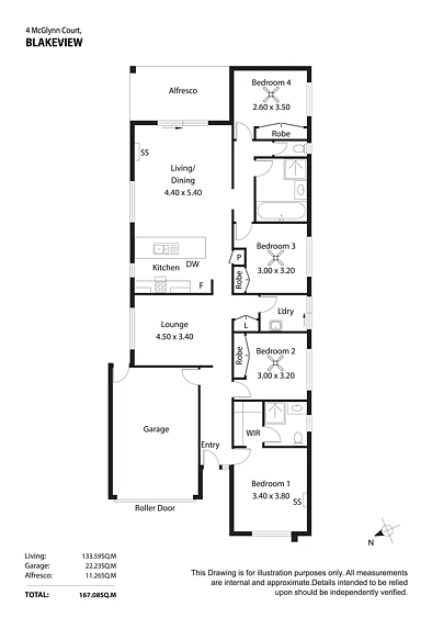 ਮੰਜ਼ਿਲ ਦੀ ਯੋਜਨਾ - 4 Mcglynn Court, Blakeview, SA 5114