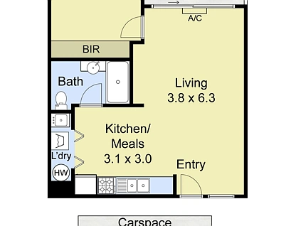 54/115 Neerim Road, Glen Huntly, Bayside, 1 غرف, 1 حمامات, Apartment