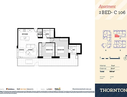 106/81C Lord Sheffield Circuit, Penrith, Outer Western Sydney, 2 ਕਮਰੇ, 2 ਬਾਥਰੂਮ, Apartment