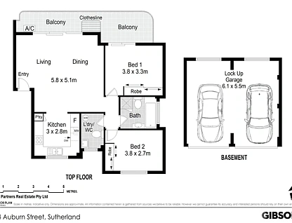 9/34-36 Auburn Street, Sutherland, NSW 2232, 2房, 1浴, Apartment