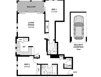 517/261 Harris Street, Pyrmont, Sydney CBD, 2 कमरे, 2 बाथरूम, Apartment