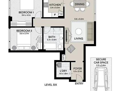 6D/292-294 Liverpool Road, Enfield, NSW 2136, 2 ਕਮਰੇ, 1 ਬਾਥਰੂਮ, Apartment