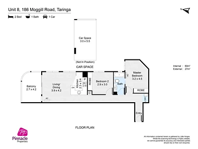8/186 Moggill Road, Taringa, QLD 4068, 2房, 1浴, Unit