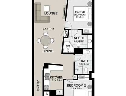 1205/7 Venning Street, Mooloolaba, Sunshine Coast, 2 ਕਮਰੇ, 2 ਬਾਥਰੂਮ, Unit