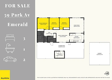 59 Park Avenue, Emerald, QLD 4720, 3 Schlafzimmer, 1 Badezimmer, House