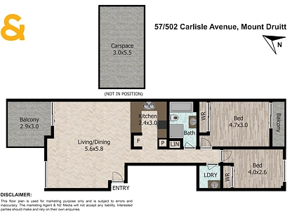 57/502-514 Carlisle Avenue, Mount Druitt, Outer Western Sydney, 2房, 1浴, Apartment