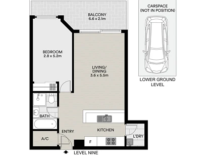 121/121-133 Pacific Highway, Hornsby, Upper North Shore, 1 Schlafzimmer, 1 Badezimmer, Apartment