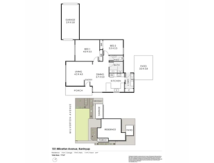 101 Milverton Avenue, Karrinyup, North West Perth, 2 कमरे, 1 बाथरूम, Apartment